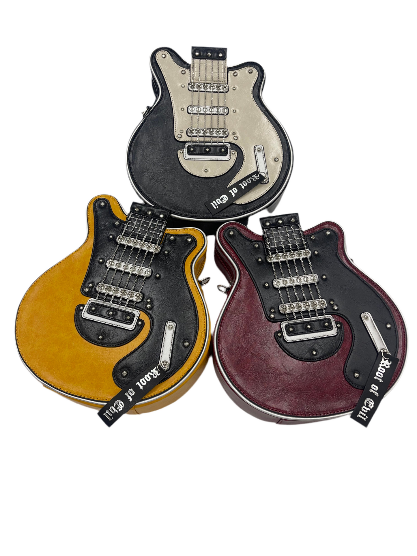 Unisex Leather Guitar Shoulder Bag