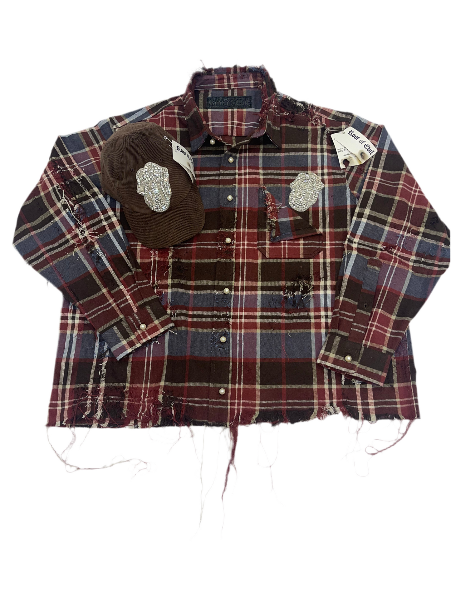 Rootofevil distressed flannel
