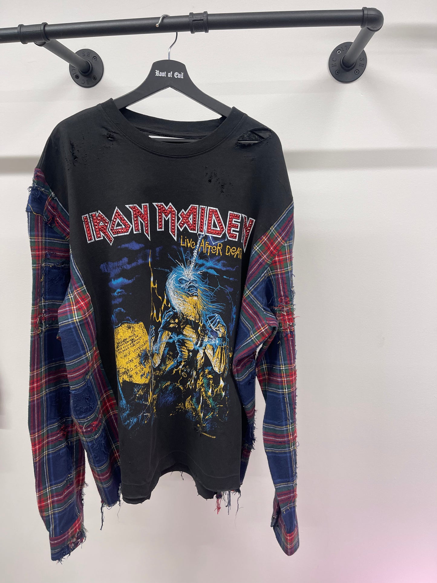 Maiden Madness Flannel tee