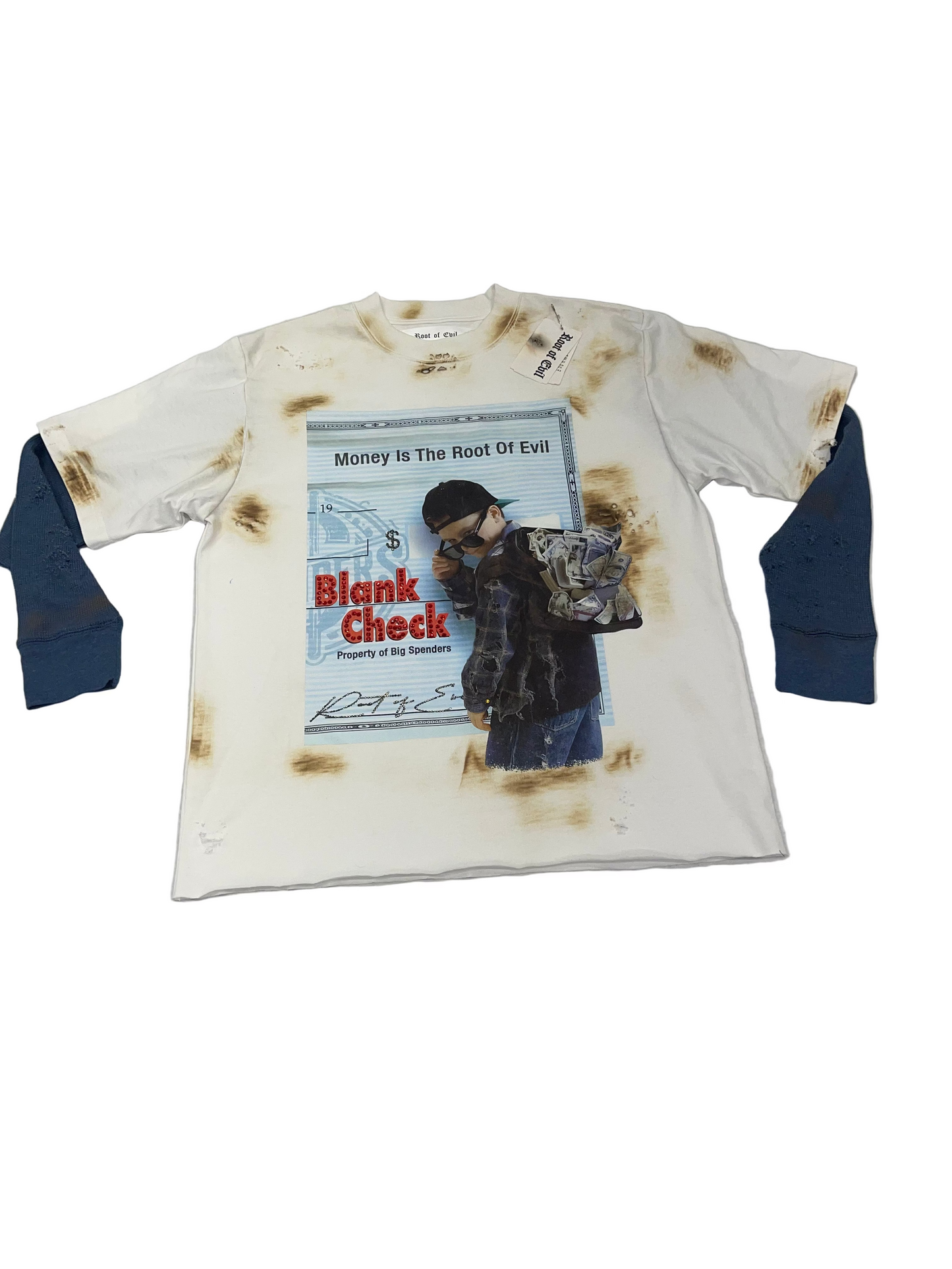 Blank check vintage tee