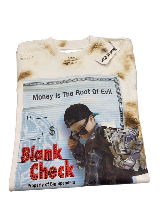 Blank check vintage tee