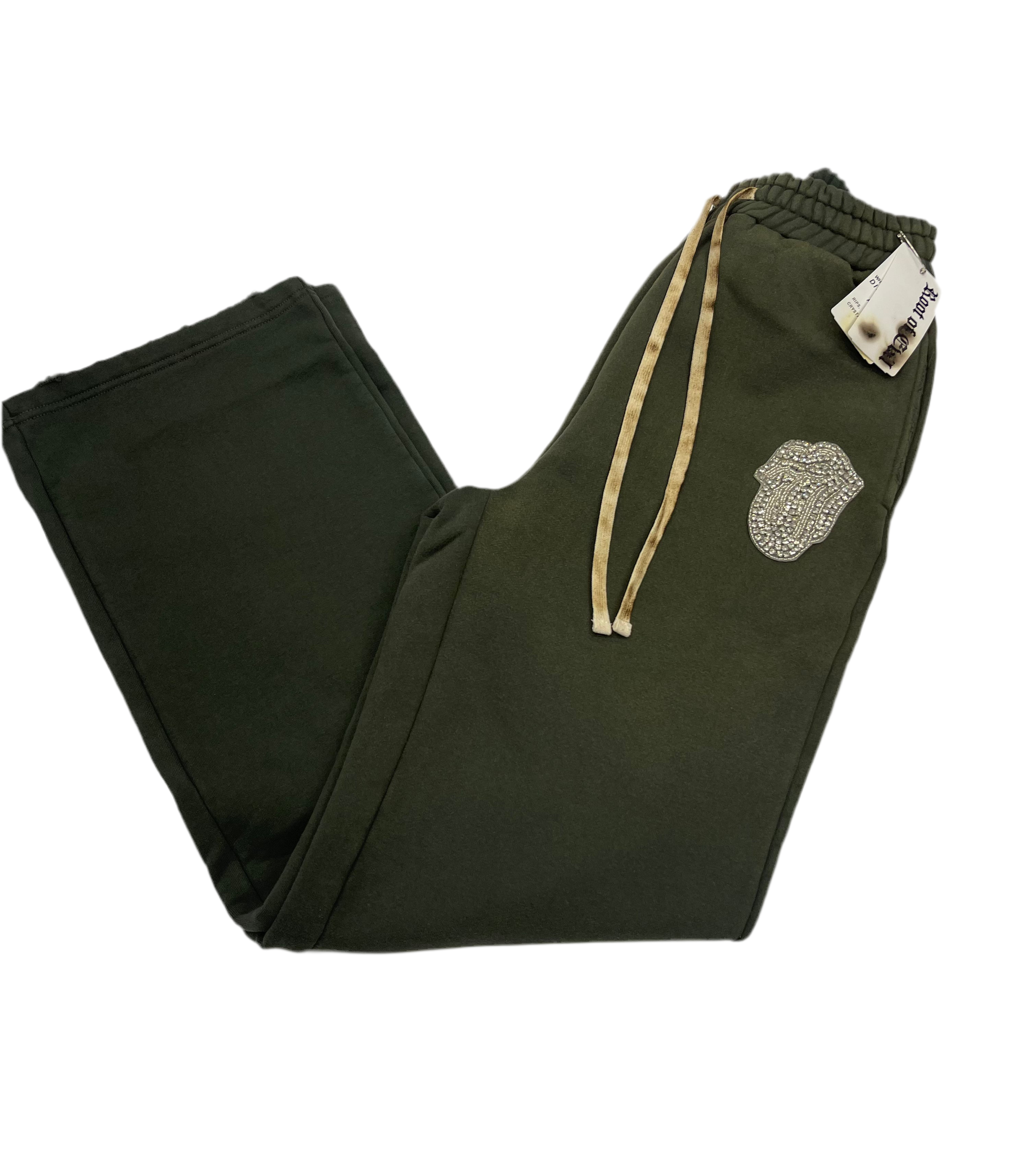 flare joggers silver stone patch