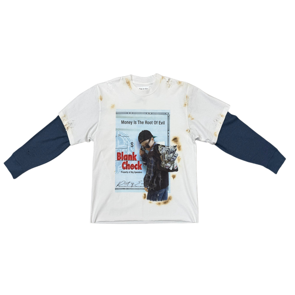 Blank check vintage tee