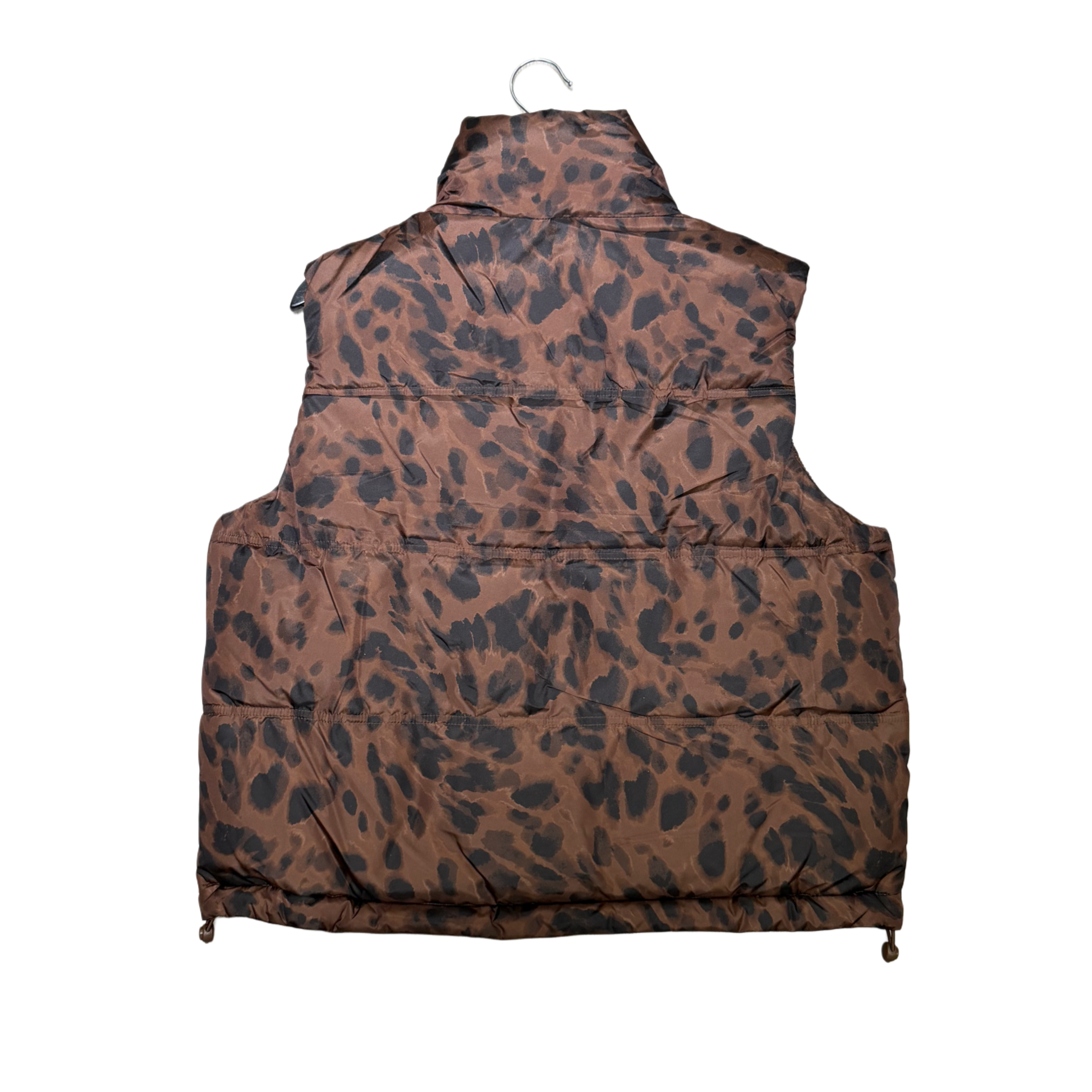 brown leopard vest