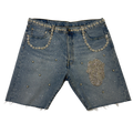 Crushed ice and pearl jean shorts