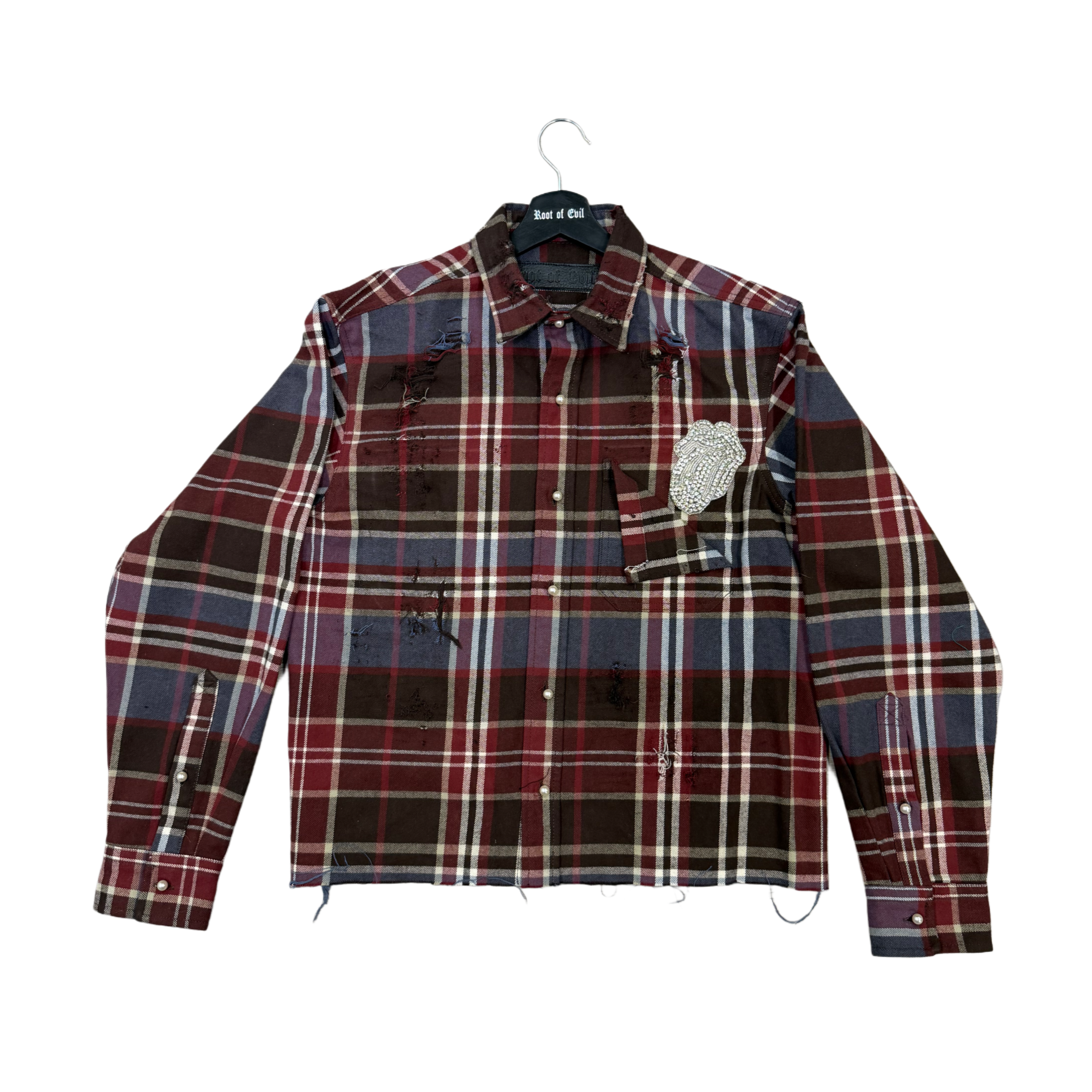 Rootofevil distressed flannel