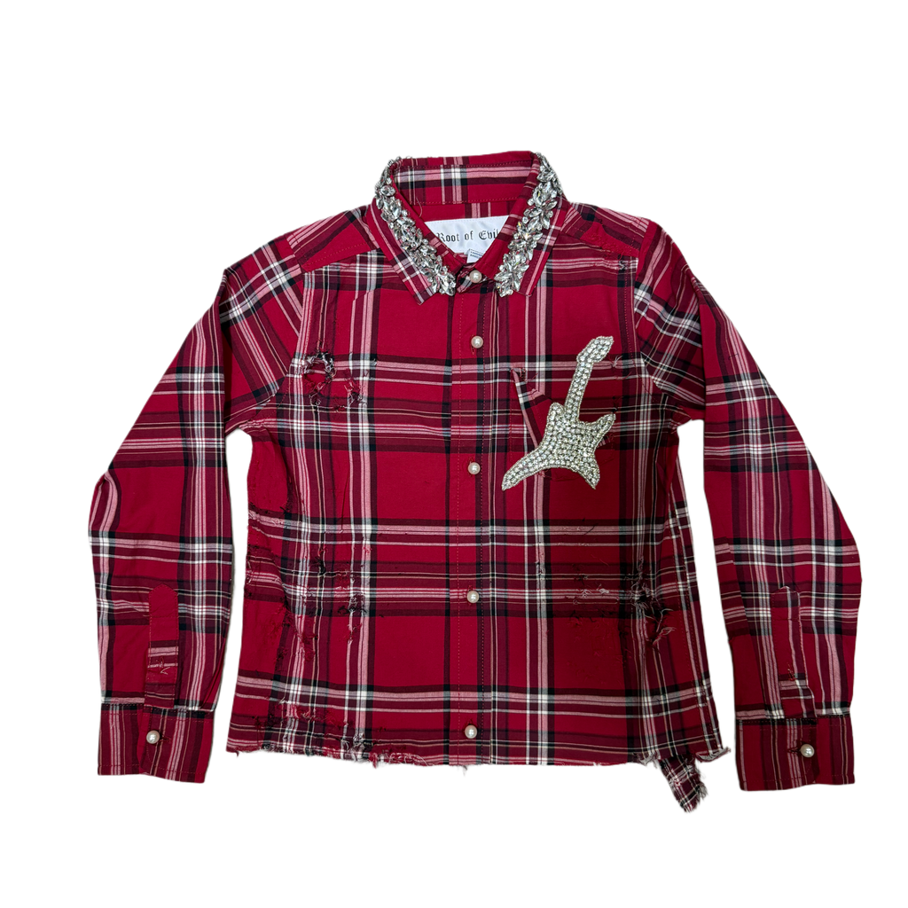 Kids rockstar flannel