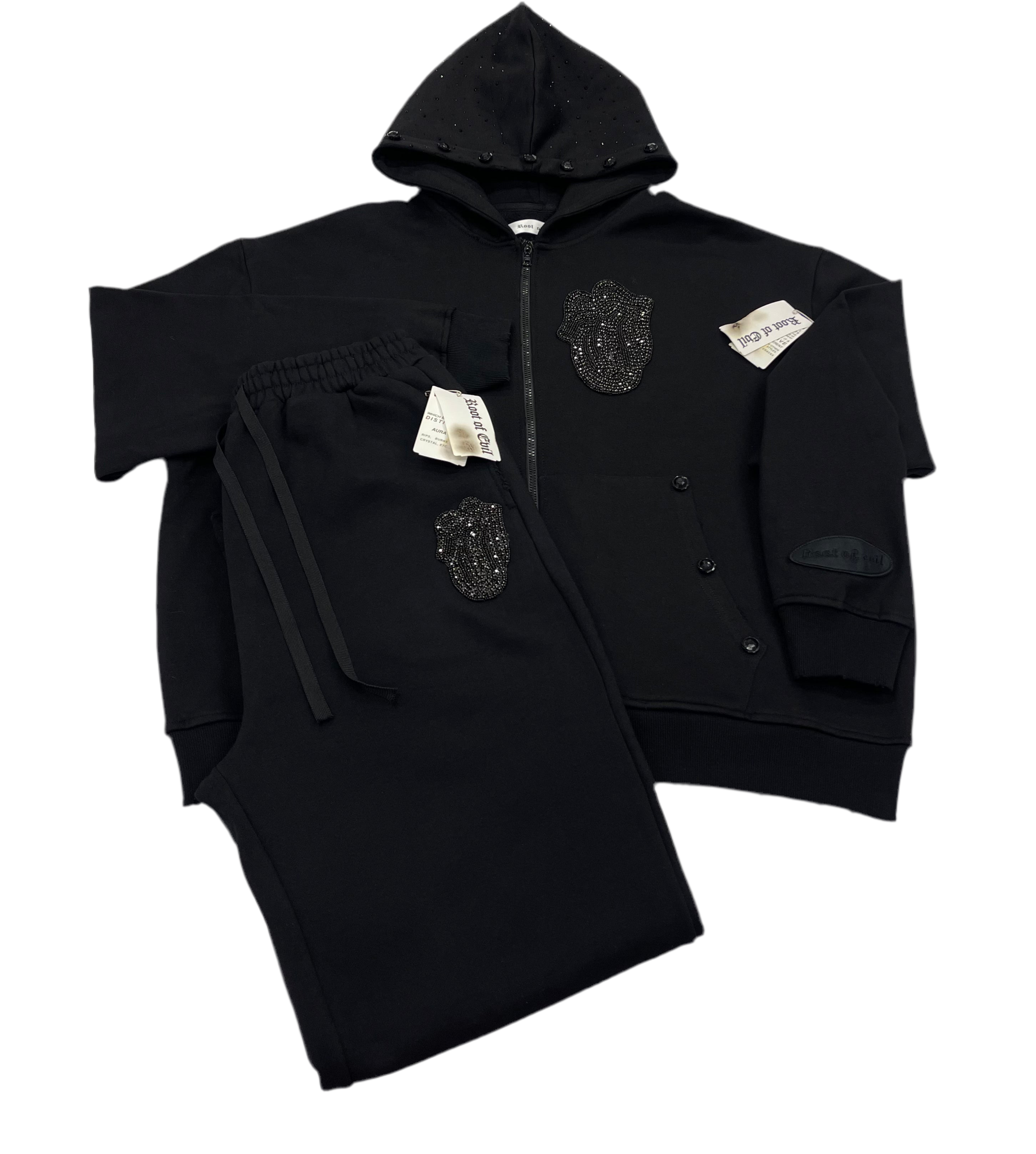 Black out joggers set