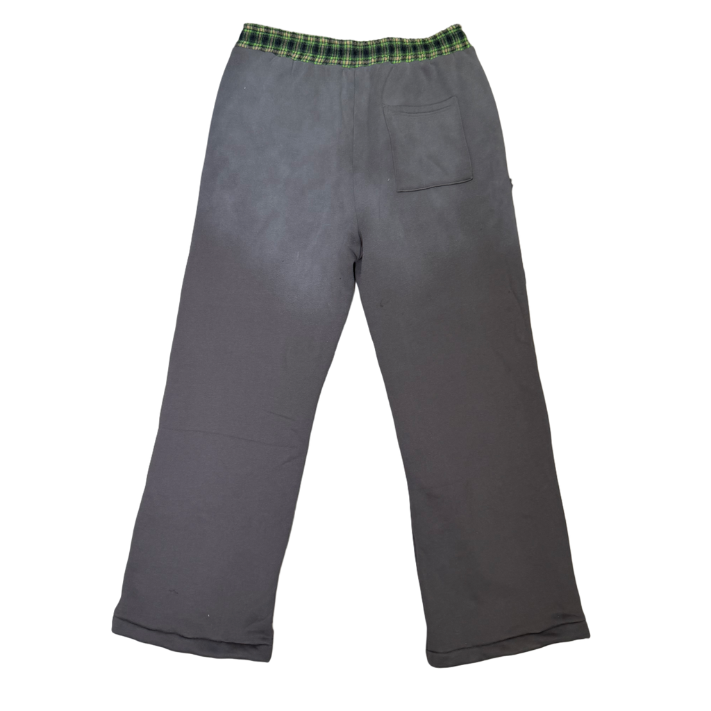 Root Of Evil Distressed Flannel Track Pants