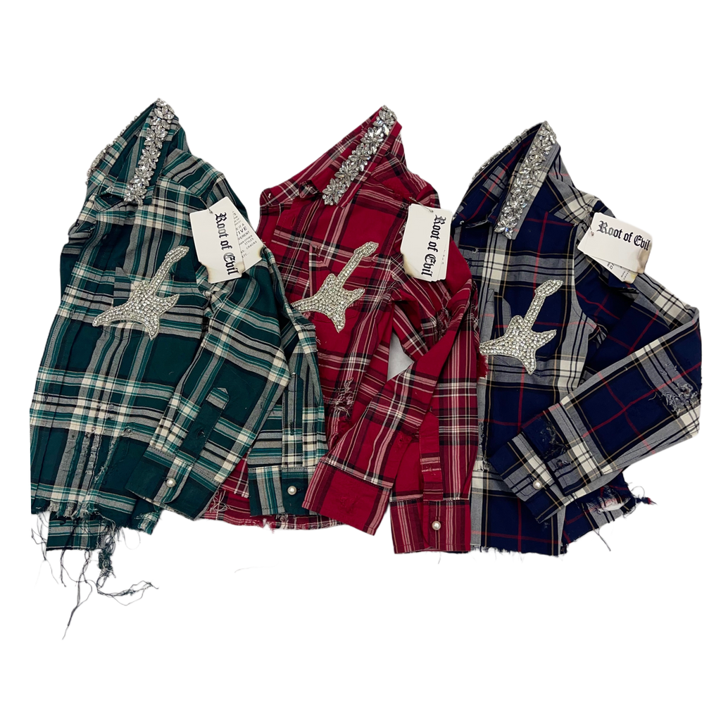 Kids rockstar flannel