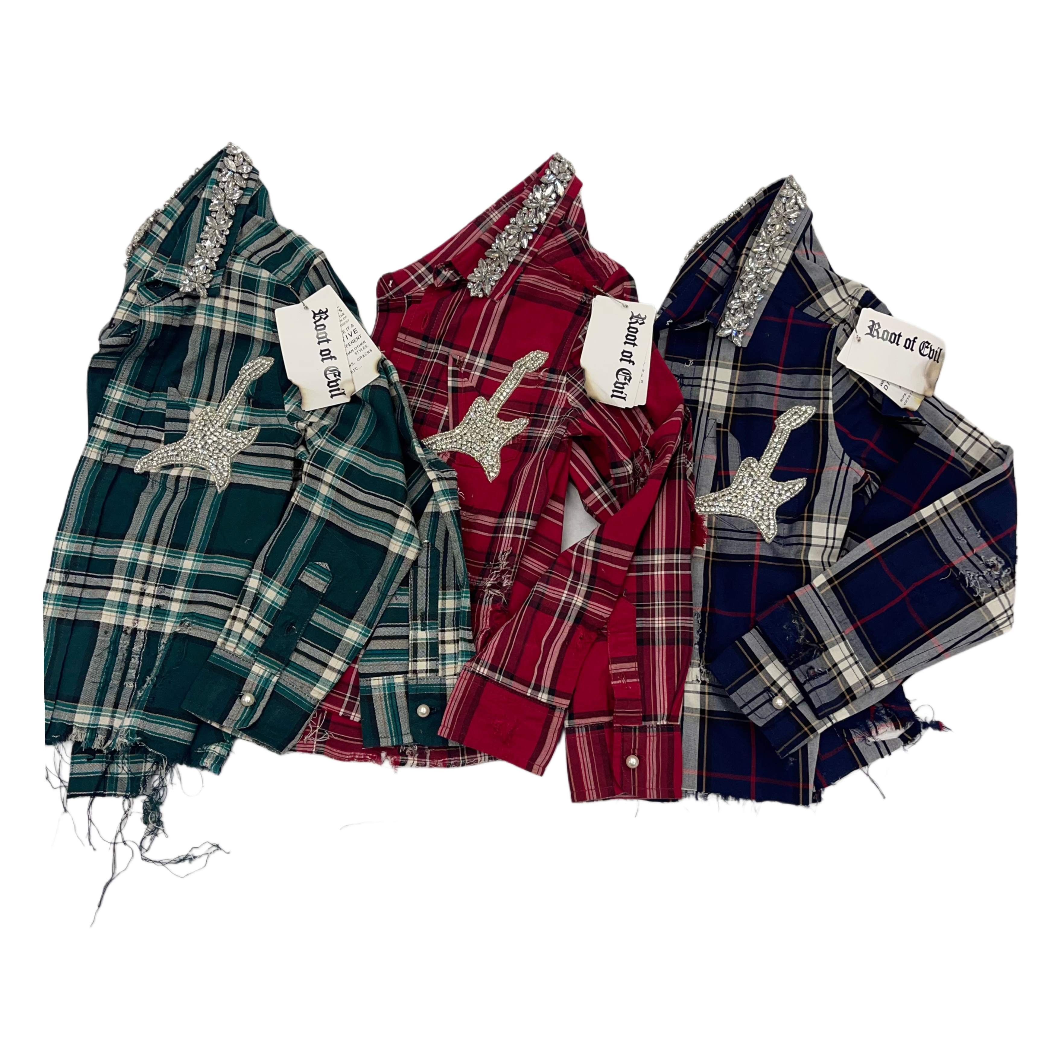 Kids rockstar flannel