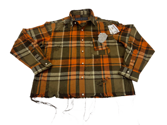 Root of evil distressed flannel
