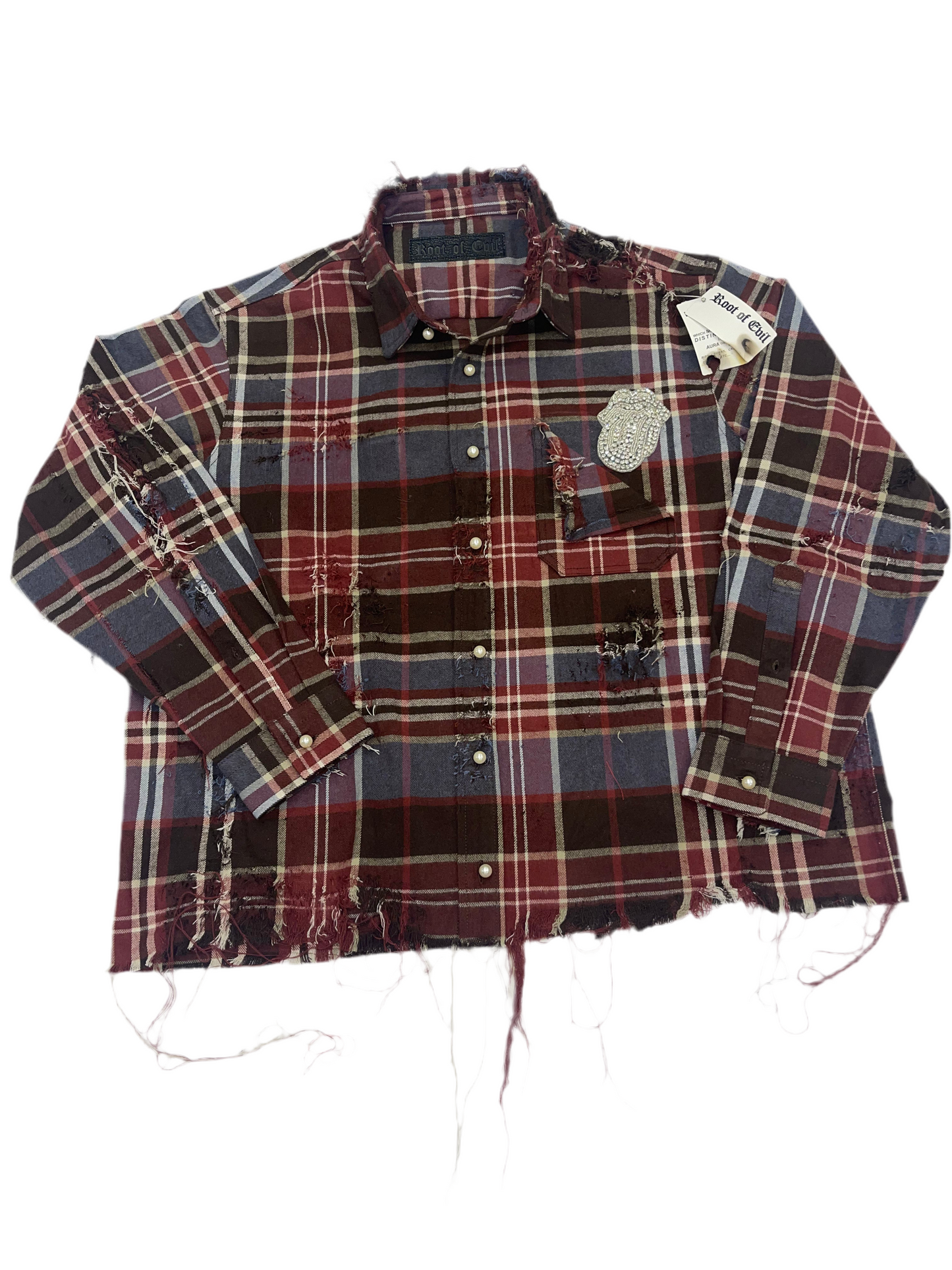 Rootofevil distressed flannel
