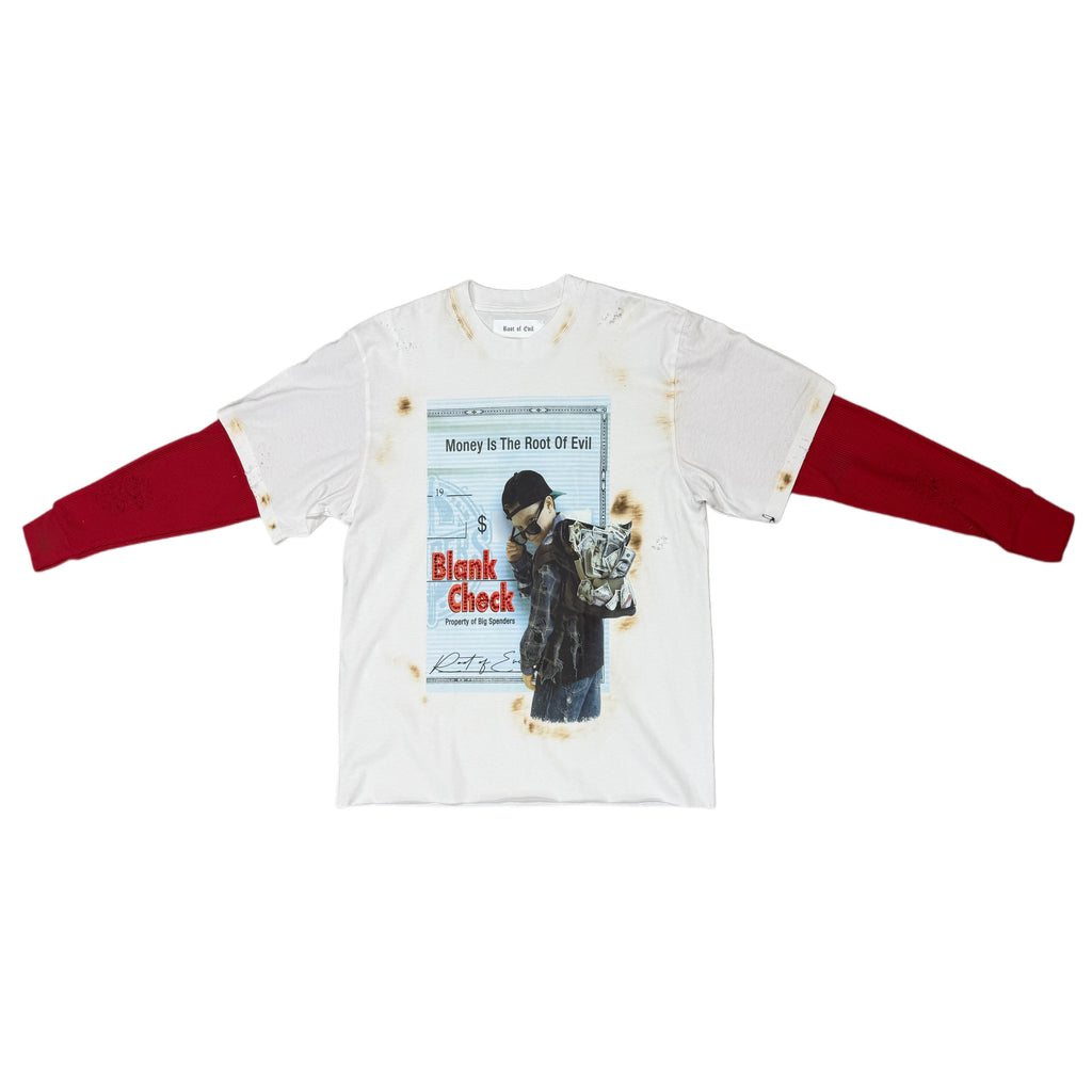 Blank check vintage tee