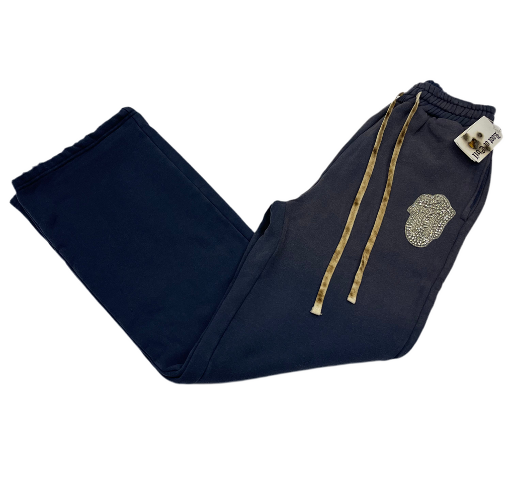 flare joggers silver stone patch