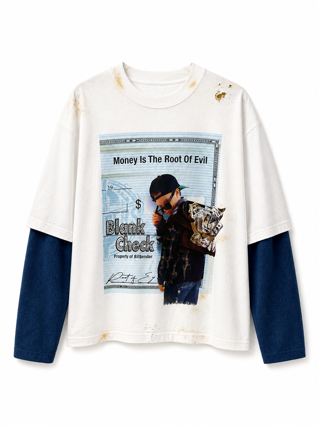 Blank check vintage tee
