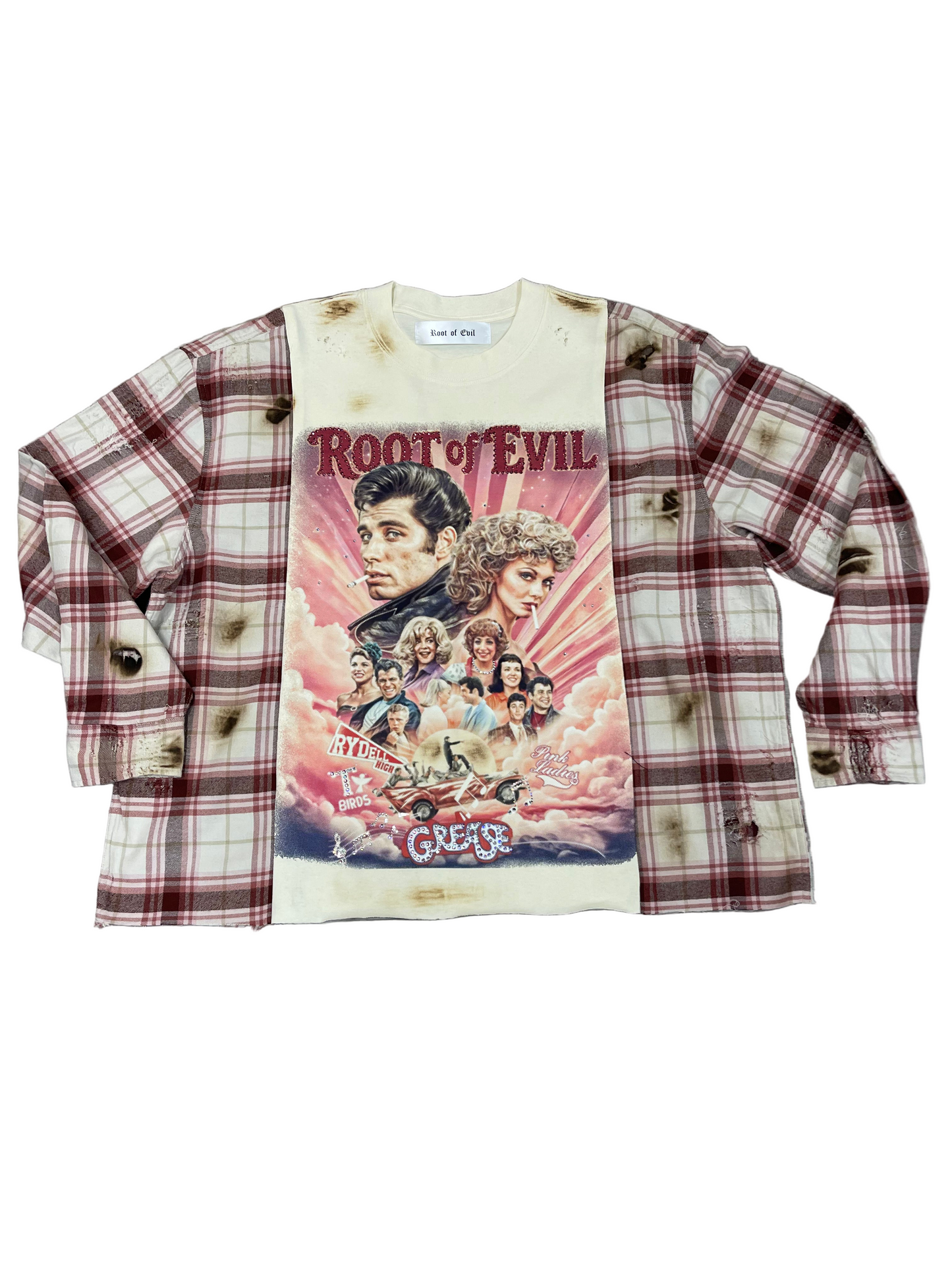 Root of Evil – Grease Vintage Flannel Tee