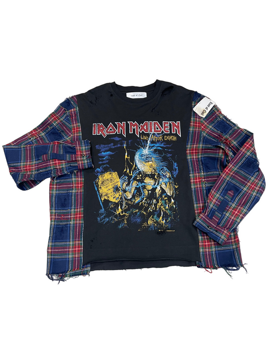 Maiden Madness Flannel tee