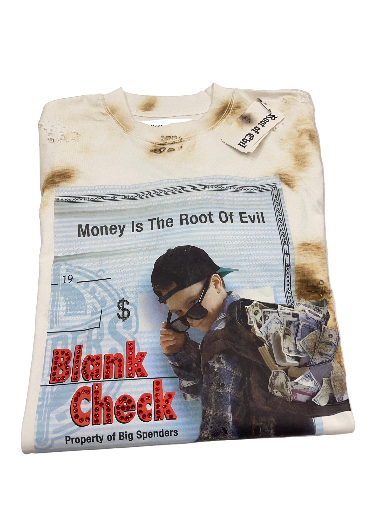 Blank check vintage tee
