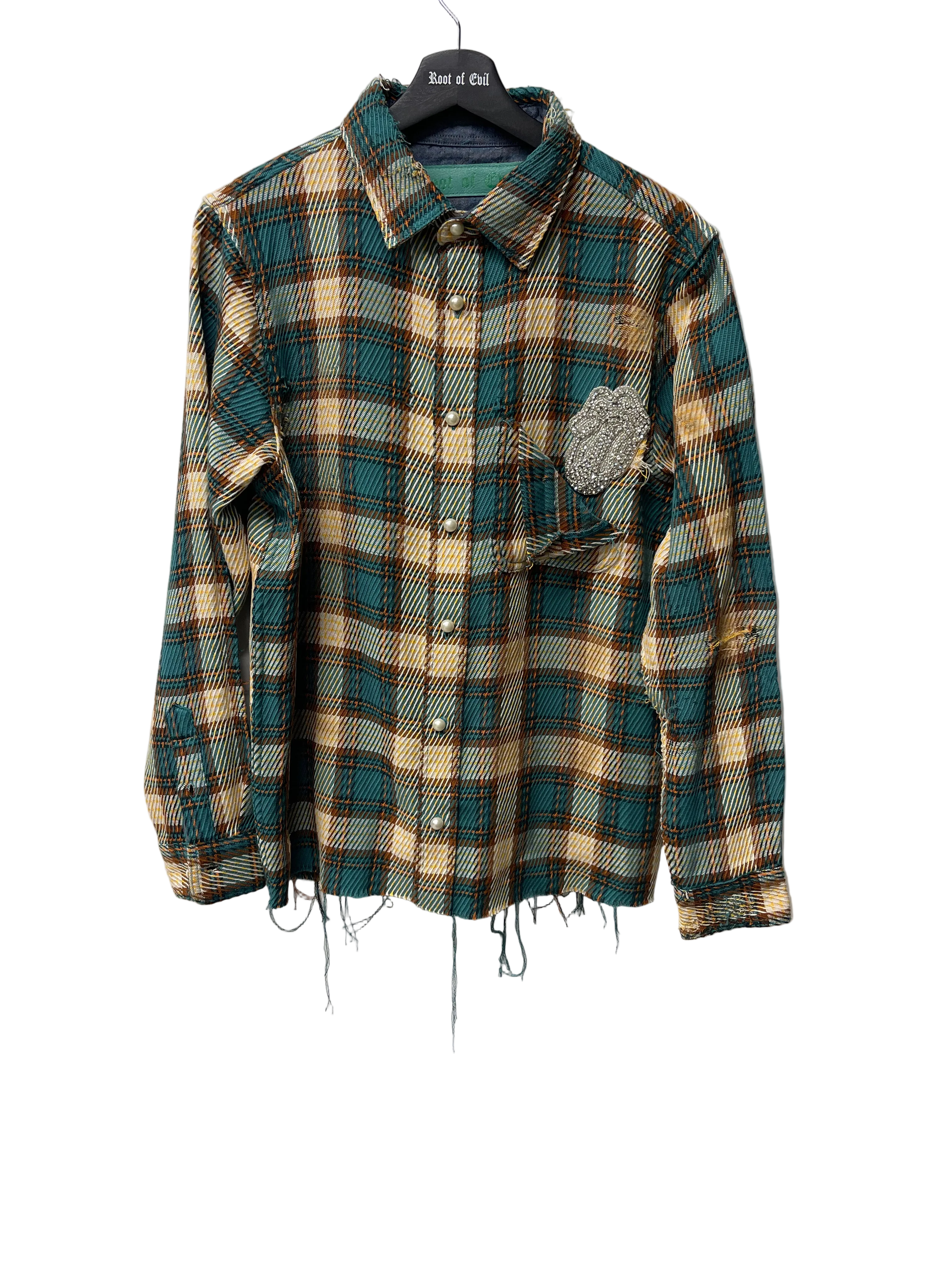 Rootofevil distressed flannel