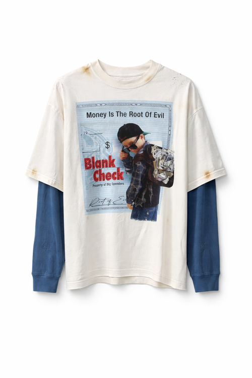 Blank check vintage tee
