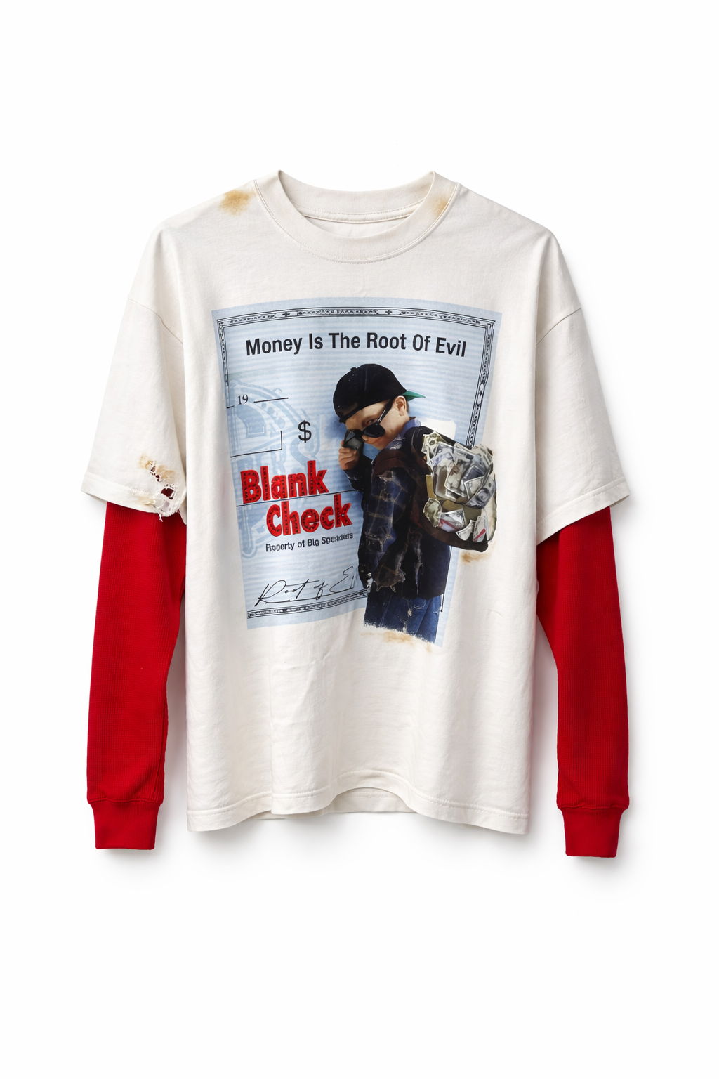 Blank check vintage tee